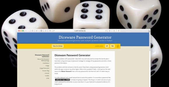 Diceware Password Generator